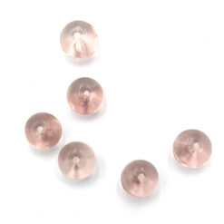 Glaskralen rondell 6x4mm vintage roze
