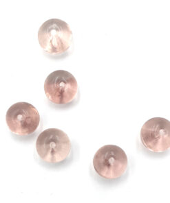Glaskralen rondell 6x4mm vintage roze