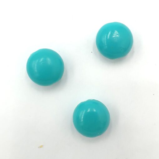 Acryl kralen plat turquoise 12mm