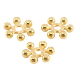 DQ metaal kraal spacer Bali ring 7mm Goud (nikkelvrij)