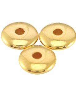 DQ metalen kralen disc 5x1.5mm Goud (nikkelvrij)