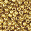 Glaskralen Rocailles 6/0 (4mm) Metallic shine gold