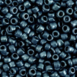 Glaskralen Rocailles 8/0 (3mm) Metallic aegean blue