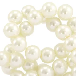 DQ Glasparels 4mm Creme (10 stuks)