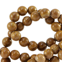 Natuursteen kralen calciet en marmer 4mm Golden brown