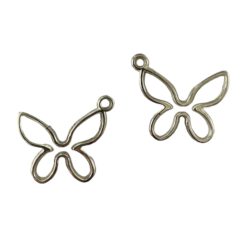 Metallook bedel vlinder 24x21mm