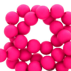 6mm acryl kralen Pink blast