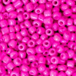 Glaskralen Rocailles 8/0 (3mm) Neon hot pink