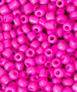Glaskralen Rocailles 8/0 (3mm) Neon hot pink