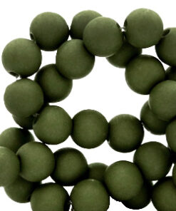 4mm acryl kralen matt Sacramento green