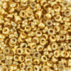 Miyuki spacer 3x1.3mm - 24kt gold light plated 193
