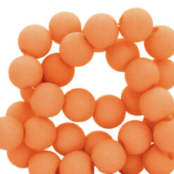 6mm acryl kralen matt coral orange