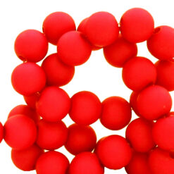 6 mm acryl kralen matt Red