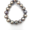 Barok zoetwater parel zilvergrijs met olieglans 12mm