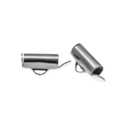 Schuiver Eindkapjes (Binnenmaat 3mm - 10mm) Antiek Zilver