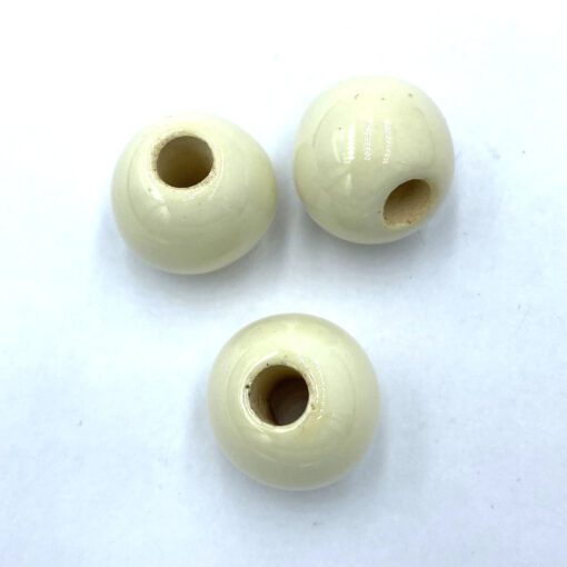 Keramiek kralen creme 15mm