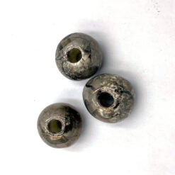 Keramiek kralen grijs metalic crackle 10x12mm