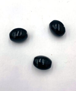 Keramiek kralen zwart ovaal 8x12mm