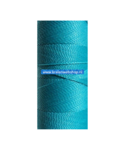 Braziliaans polyester waxkoord Turquoise 0.5mm (per meter)