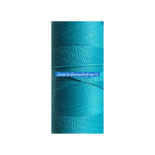 Braziliaans polyester waxkoord Turquoise 0.5mm (per meter)