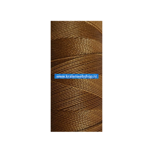 Braziliaans polyester waxkoord Goud beige bruin 0.5mm (per meter)