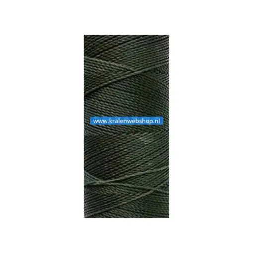 Braziliaans polyester waxkoord dark army green 0.5mm (per meter)