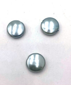Acryl parels zilvergrijs 10mm plat