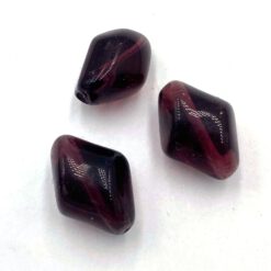 Glaskralen amethyst 18x12mm
