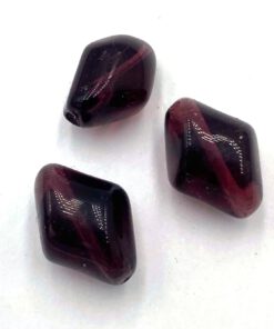 Glaskralen amethyst 18x12mm