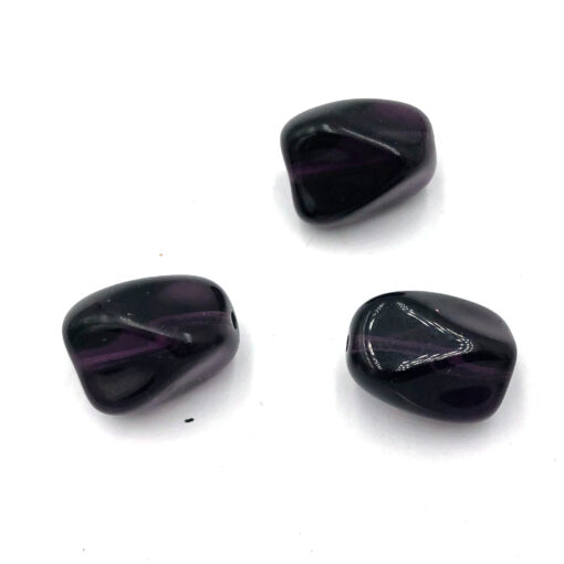 Glaskralen amethyst 18x15mm