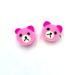 Polymeer kralen roze beer 9mm
