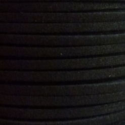 Faux suede 3mm zwart