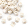 Keramiek kralen cube 5mm beige