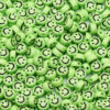 Acryl kralen smiley groen 7mm