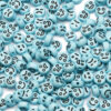 Acryl kralen smiley mix blauw 7mm (5 stuks)