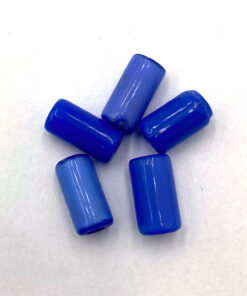 Glaskralen tube Kobalt blauw 5x10mm (5st)