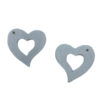 Houten bedel hart 35mm wit