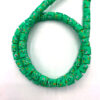 Polymeer tube kralen groen met bloemetjes 6mm