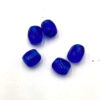 Glaskralen kobalt blauw ovaal 6x8mm