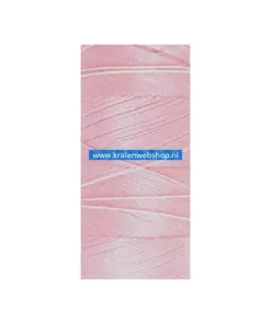 Braziliaans polyester waxkoord Pink Powder 0.5mm (per meter)