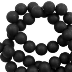 6mm acryl kralen matt Black