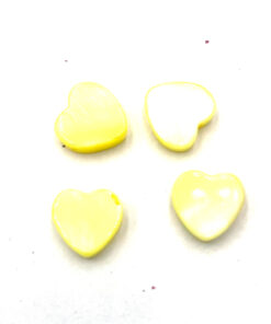 Glaskralen hartje geel 11mm