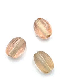 Glaskralen transparant light peach 12x16mm