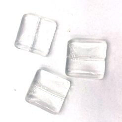 Glaskralen crystal vierkant 20mm