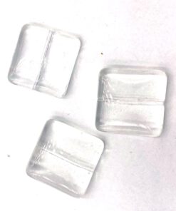 Glaskralen crystal vierkant 20mm