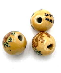 Chinese beige keramiek kralen 12mm