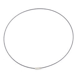 Metalen halskettingen met sluiting 46cm (1mm dik)