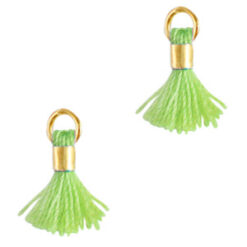 Kwastjes 0.7cm Gold-sweet pea green