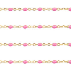 RVS jasseron 1mm Pink-goud