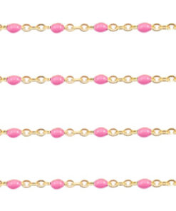 RVS jasseron 1mm Pink-goud